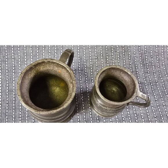 Two Gaskell & Chambers Birmingham Pewter Tankard - Picture 9 of 11